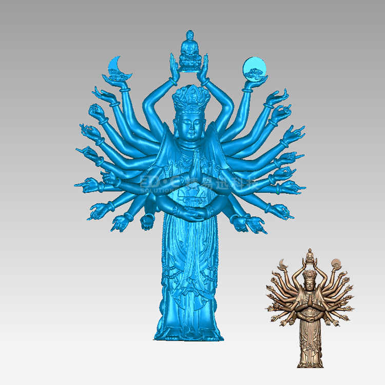 佛像抄数服务案例 PG国际电子蓝光三维扫描仪解决方案